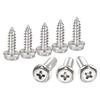 Hex Washer Self-Tapping Screws, 304 Stainless Steel Hex Flange Sheet Metal Screws, M5x16mm, 25 Pieces