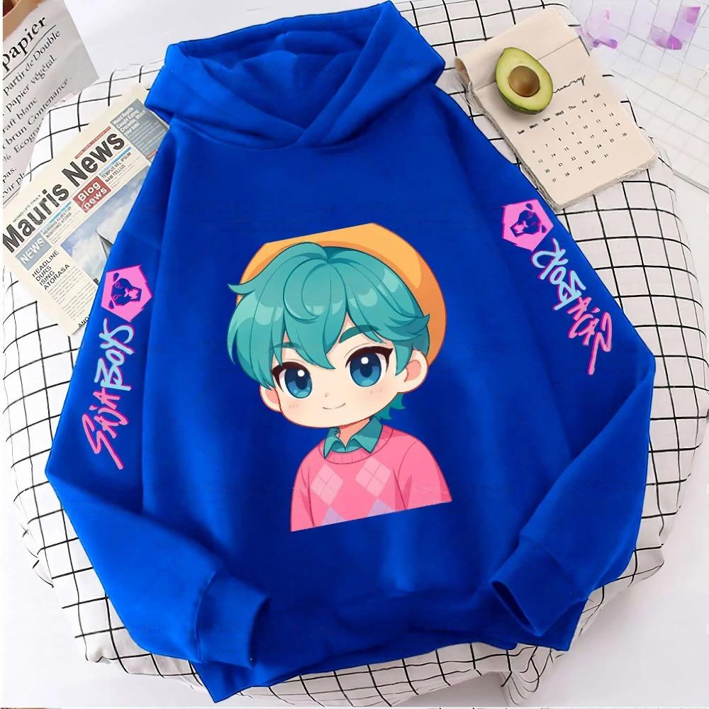 Autumn KPop Demon Hunters Cool Print Children's Hoodies Girls Fashion Oversized Streetwear Casual Boys Hooded Sweatshirt