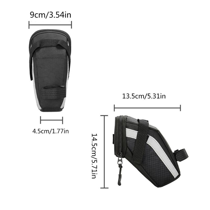 Fahrräder Satteltasche Hartschalen Sitztasche Wasserdichte Satteltasche Gepäckträger Satteltaschen mit Reflexstreifen