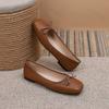 Women's Square Toe Single Shoes Elegant Luxury Bow Knot Casual Flats Lightweight Comfortable Soft Sole Mary Jane Shoes