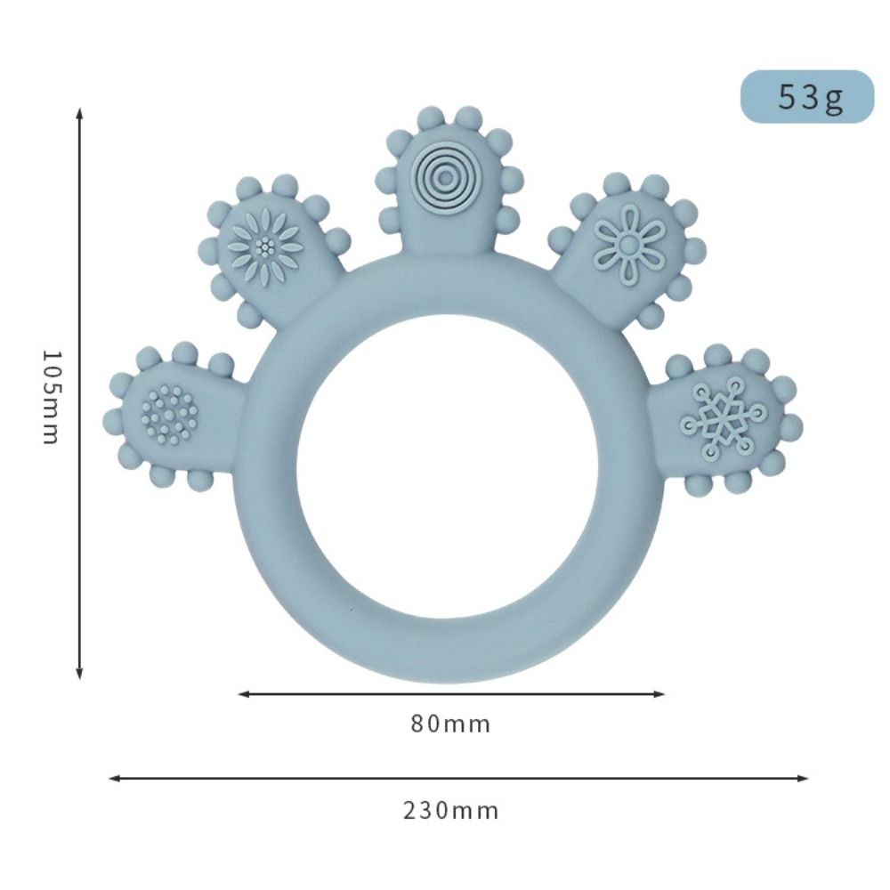 Food Grade Silicone Baby Teething Toys BPA Free Infant Chew Toys Silicone Teething Ring  Newborn
