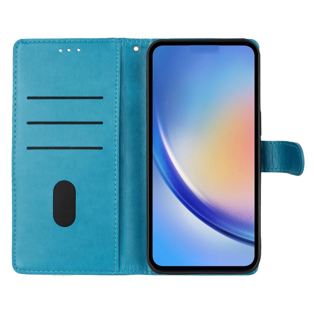 For iPhone 17 Air Wallet Phone Case Butterfly Floral Imprint Leather Flip Cover with Strap