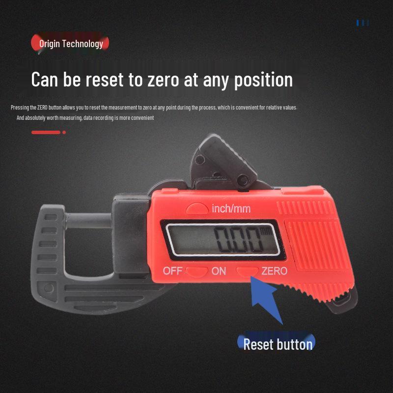 Digital Plastic Lateral Thickness Gauge 0-12.7mm | Electronic Measuring Instrument Electronic Digital Thickness Gauge (Blue)