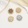 2025 New Brooch Seamless Fixing Buckle High-end Women's Flower Gold Anti-light Brooch, Clothes Neckline Accessories