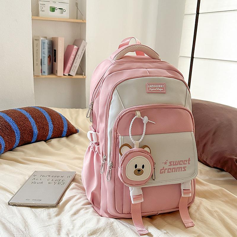 High capacity High School Students  Women's Universities  High Value Dirty Resistant Schoolbags  Primary School Students' Female Shoulder Bags