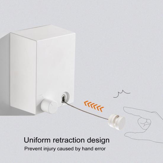 4,2 m lange, einziehbare Wäscheleine zur Wandmontage, verstellbar, einziehbar, strapazierfähiger Edelstahldraht, Wäscheleine zum Trocknen von Kleidung im Innen- und Außenbereich