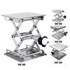 Woodworking Machinery Aluminum Router Lifter Adjustable Engraving Laboratory Lift Platform Experiment Plate Table Manual Stands