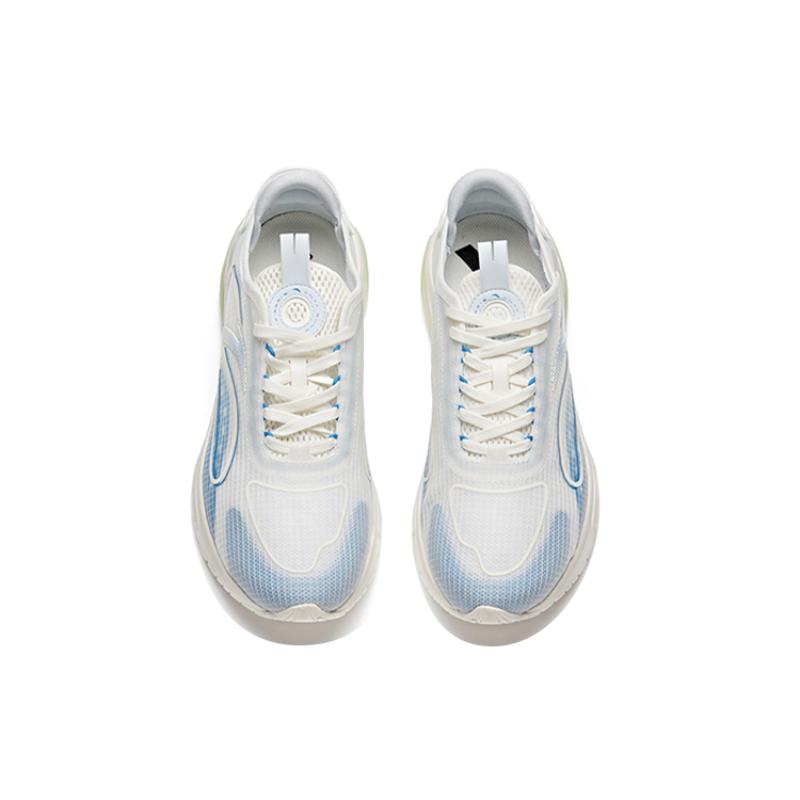 Anta Tron 1.0 Cushioned Slip-Resistant Abrasion-Resistant Breathable Low-Top Running Shoes Men's White Blue Gray Sneakers