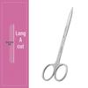 Stainless Steel Eyebrow, Nose, and Beauty Scissors with Round, Curved, and Pointed Heads