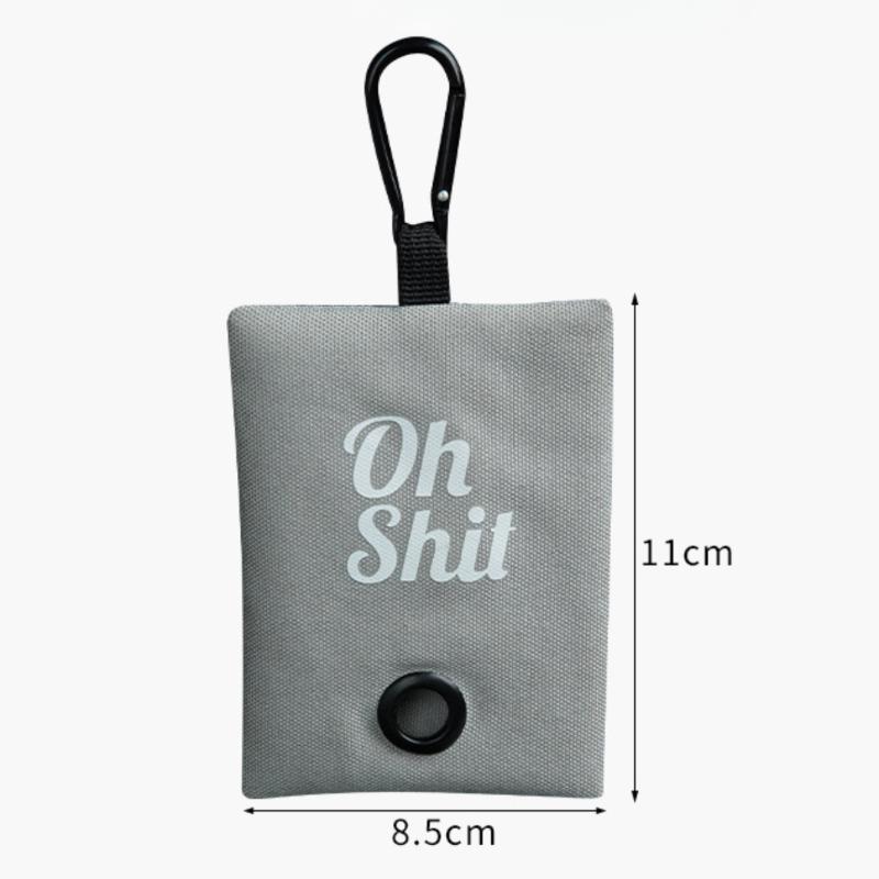 Pet Waste Poop Bag Dispenser Canvas Case 1Roll Dog Bag Portable For Walking Outdoor Clean
