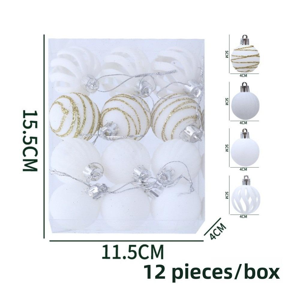 12 buc Pandantiv Creativ Glob de Crăciun 6cm Ornament Pom de Crăciun Bile Noi cu Bule Crăciun Fericit