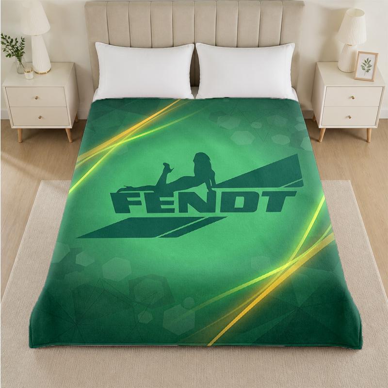 Fendt Print Flannel Blanket Cozy Lightweight Plush Throw Blanket For Bed Sofa Household Use