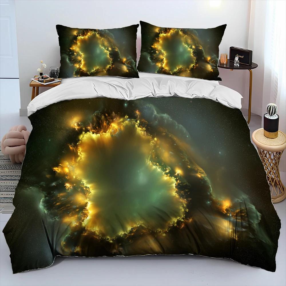 Digital Printing Three-Piece Universe Printing Bedding Home Textile Bedding