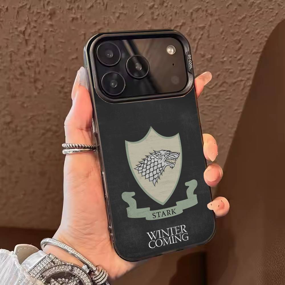 W-Winter Coming S-Stark Phone Case For iPhone 17,16,15,14,13,12,11,Pro Max,Plus Candy Silver Cover