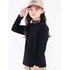 Girls' Half Turtleneck Base Shirt Autumn Winter Children's Long Sleeve Mid-High Neck Inner Top A-Class Big Kids Warm Top