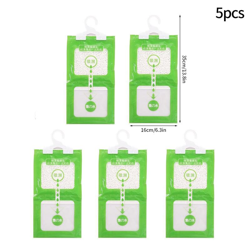 Reusable Household Dehumidification Box Wardrobe Closet Hanging Humidity Water Dehumidifier Bag Moisture Absorber Desiccant