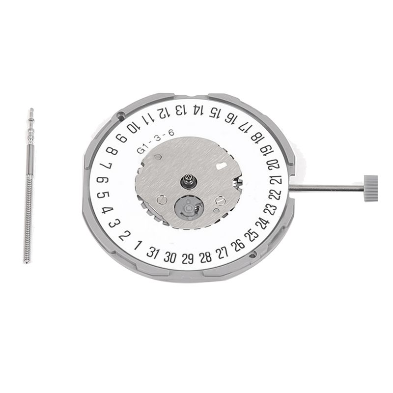 A95D-GM10/GM12 Watch Movement GM12 Six-Point Calendar+0Mm Three-Pin High-Precision Mechanical Watch Movement Replacement серебряный