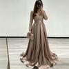 New French Satin Fishtail Light Luxury Elegant Temperament Annual Meeting Host Dress Sequined Long Dress