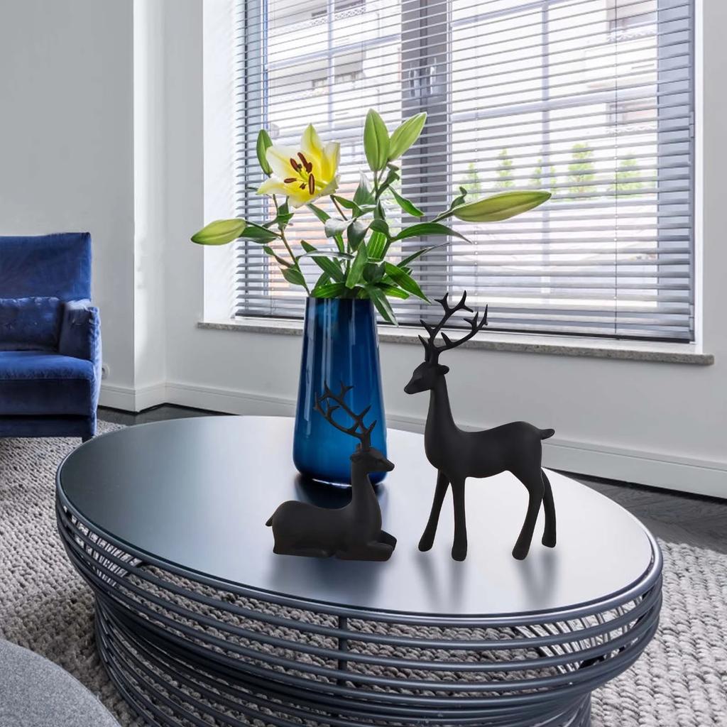 Christmas Decorations Clearance! 2pcs Resin Black Decor, Black Figurine, ,Black Christmas Figurine, Decor,