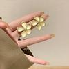 Romantic Boho Petal Flower Stud Earrings for Women Wed Bridal 2025 New Fashion Piercing Earrings Party Zircon Gifts