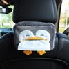 Cartoon Tissue Box Holder Cute Short Plush Tissue Boxes Bracket Auto Armrest Box Car Seat Back Car Decorations Car Tissue Holder