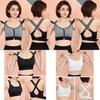 Soutien-gorge de sport rembourré sans coutures pour femme à impact élevé avec fermeture éclair sur le devant et bretelles réglables