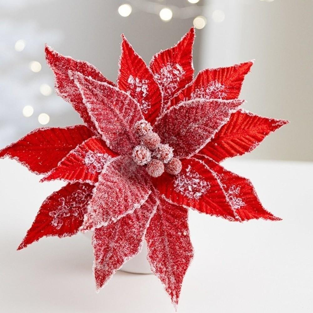 Luxurious Simulated Flower Elegant Artificial Flower Versatile Use Xmas Tree Ornaments Home Decor