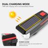 Bike Light Solar Usb Rechargeable Dual Charging Horn Lamp Waterproof Bicycle Front Headlight