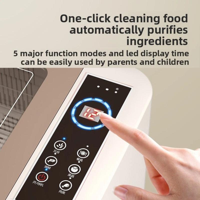 Fully Automatic Household Vegetable Washing Machine Multi purpose Oxygen Cleaning Machine for Fruits Vegetables Chopsticks