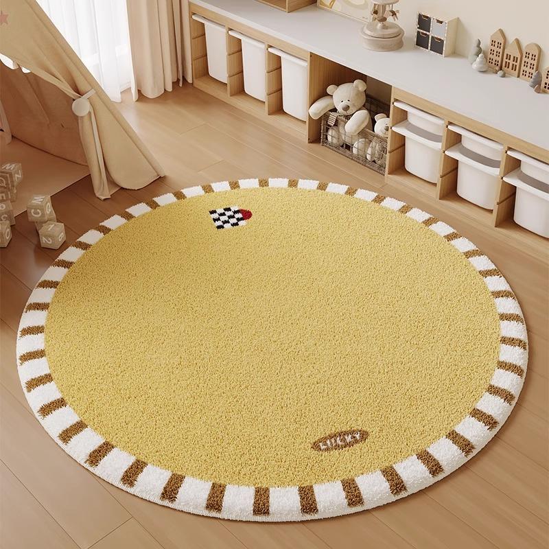 

Современный Минималистичный Ковер для Гостиной Круглый Художественный Ковер для Спальни Большой Площади Мягкий Модный Домашний Декор Коврики для Кофейного Столика Alfombra Diameter 80cm