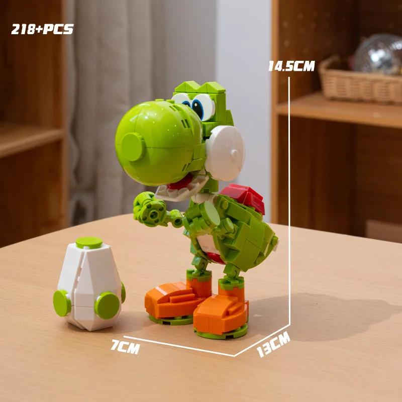 Super Mario Bros Building Blocks Question Mark Yoshi Luigi Star Assembly MOC 3D Model Mario Mini Brick Toy For Christmas Gift