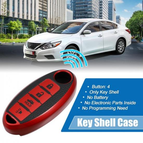 

Silicone Smart Key Fob Case Cover Protector for Nissan Cabstar 2008-2009 Red
