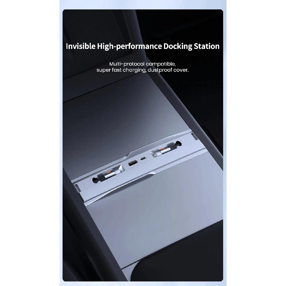 YZ For Tesla Model 3/Y/YLHighland Juniper Docking Station Fast Charger Intelligent Expansion Dock Central Control Charging Shunt
