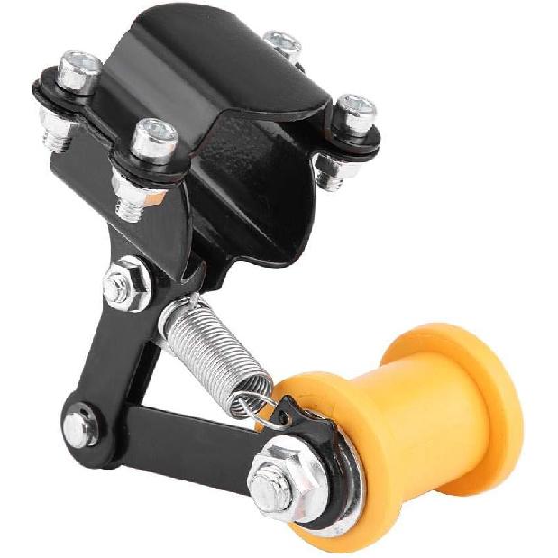 Motorcycle Chain Tensioner, Universal Mini Bike Chain Tensioner Adjuster Chain Tensioner Bolt On Roller Modified Accessories(Black)