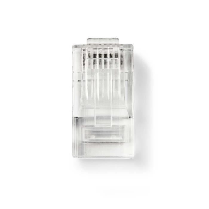 Connecteur RJ45 - NEDIS - CCGB89305TP - Stranded UTP CAT6 - Plaqué or - Transparent