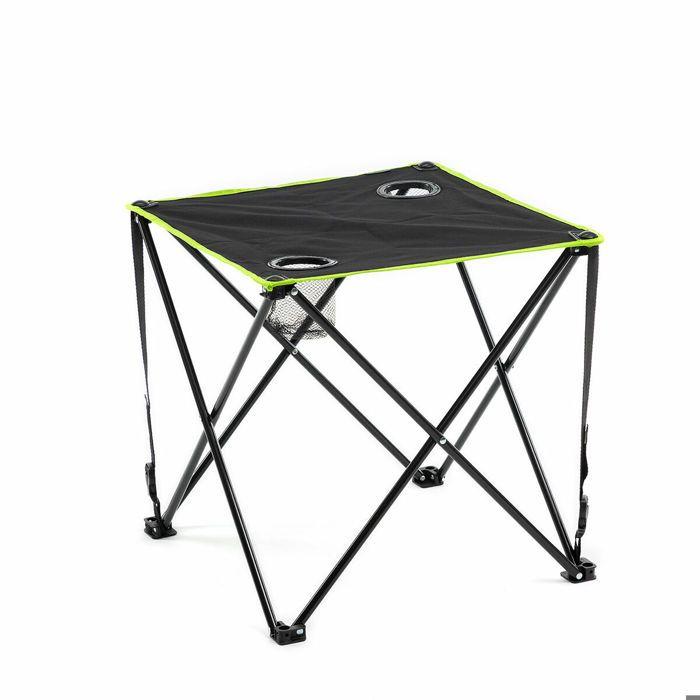 Table de Camping Pliable - Cafolby - InnovaGoods - 2 porte-gobelet - Sac de transport - Léger et maniable nero