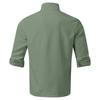 Men's Casual Stand Collar Half Door Cylinder Color Knot Cotton Linen Long Sleeve Shirt
