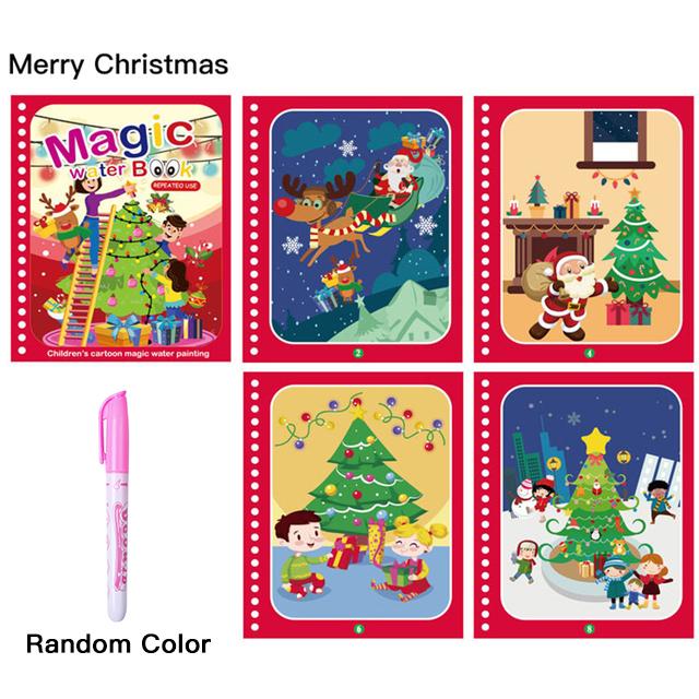 Magical Water Drawing Book Toys Variety of Themes Reusable Coloring Magic Water Drawing Book Early Education Toys for Children