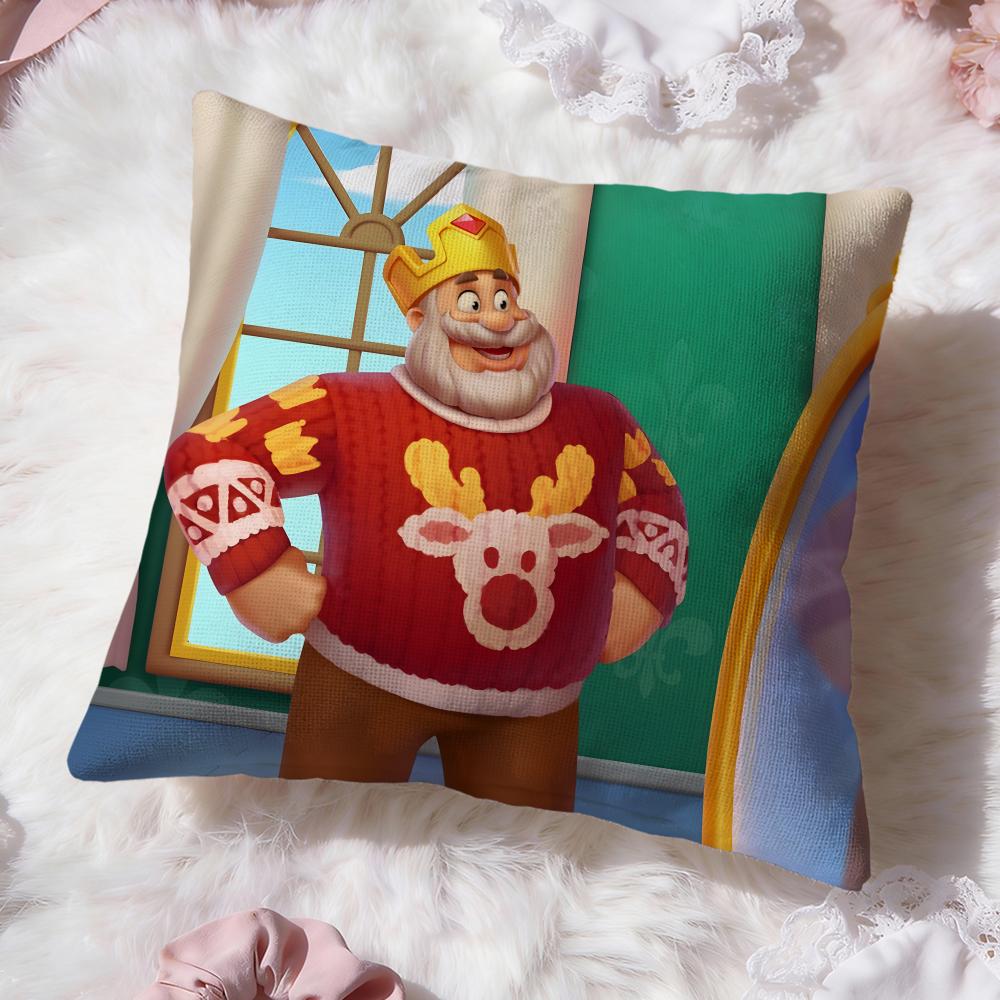 Royal Match game Cushion Cover Premium Comfort Reversible Pillow Cove -Two in One Design for Any Room & Car Interior