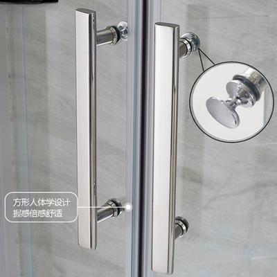 Acero inoxidable 304 Ducha Manija única Puertas de vidrio de baño Manija Superficie de espejo Paso de agujeros 145 mm 300 mm 350 mm 400 mm 500 mm
