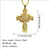 Men's Diamond-Studded 3D Cross Pendant Necklace - European & American Hip-Hop Style