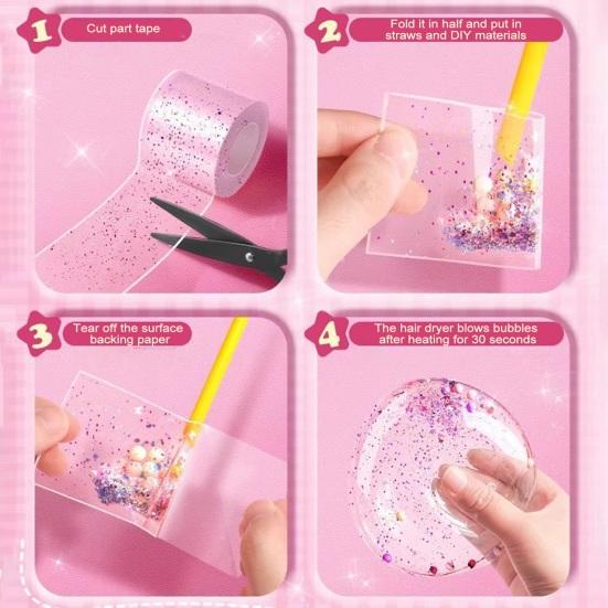 Nano Tape Bubble Create Sparkly Balloons Water Balloons with Trace-less DIY Craft Nano Tape Kid Supply