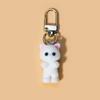 Cute 3D Flocking Kitten Keychain Cat Couple Mobile Phone Pendant Car Keyring Earphone Backpack Pendant