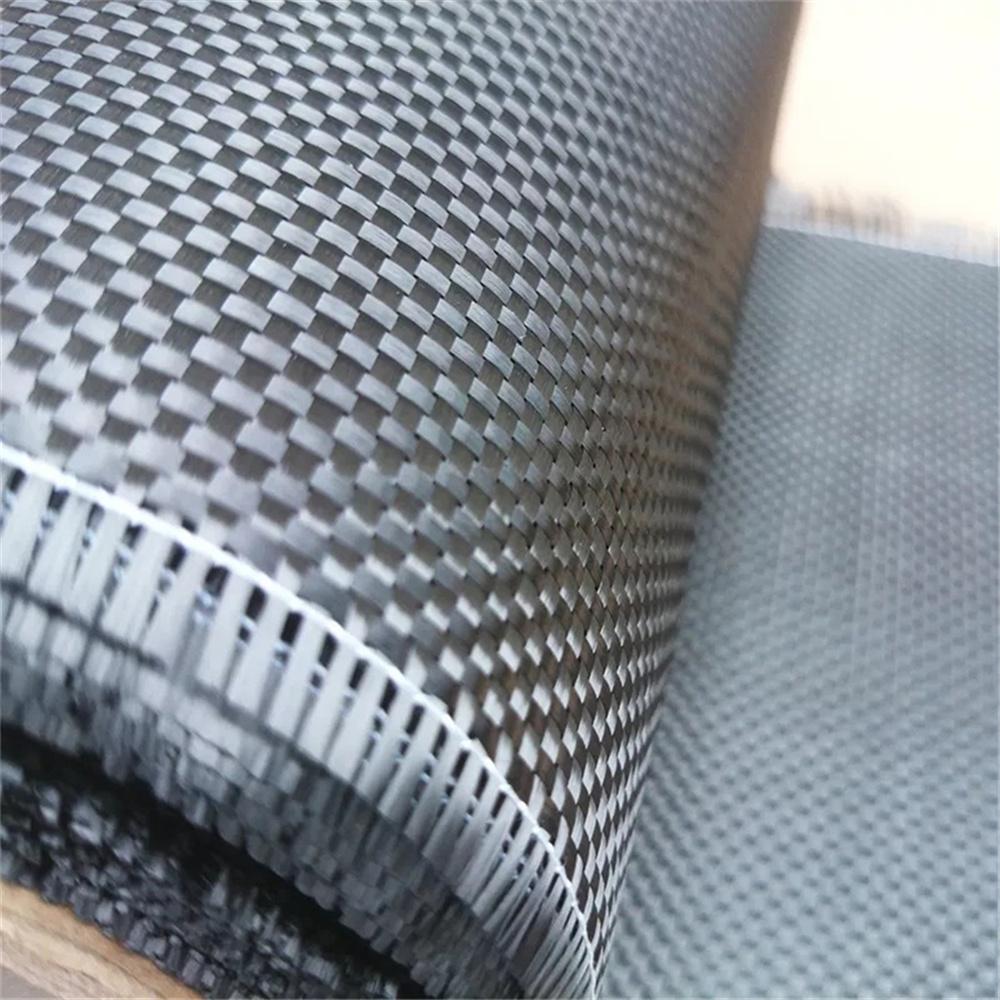 12"× 60" Real Carbon Fiber Fabric 3K 220Gsm 2X2 Twill Weave Cloth Black