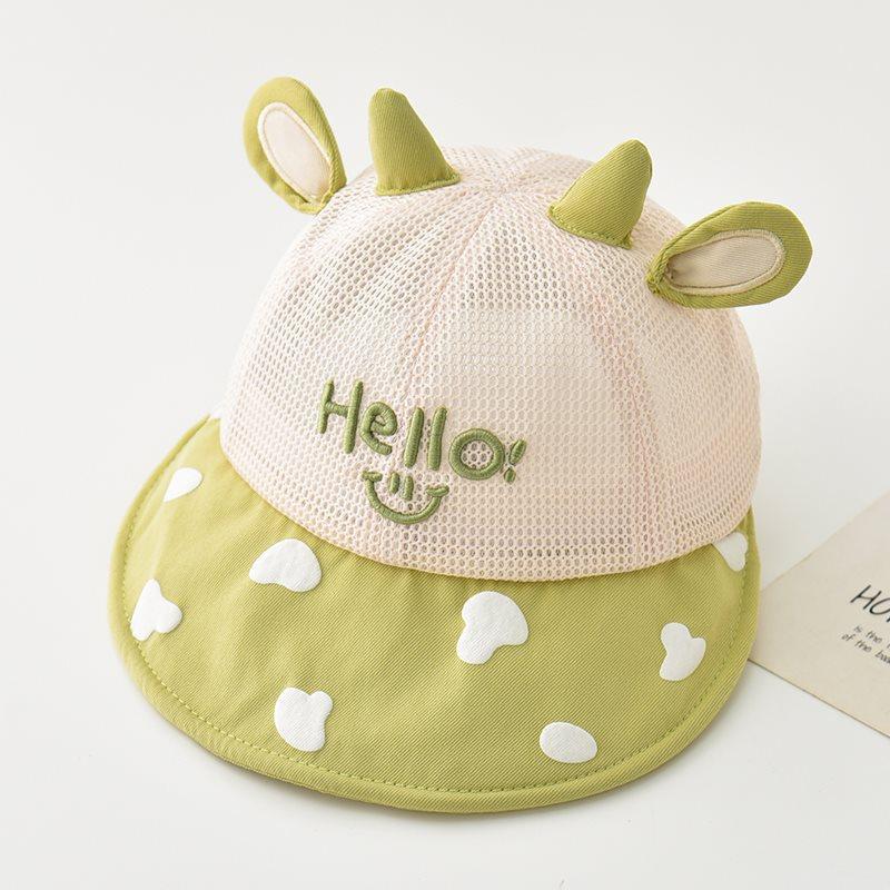 

Baby Sun Hat Breathable Mesh Bucket Hat Cute Dinosaur Ear Anti Uv Summer Cap For Toddler Boys Girls Outdoor