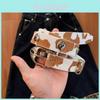 Pu Leather Cow Print Belt For Women With Metal Pin Buckle And Edgy Style