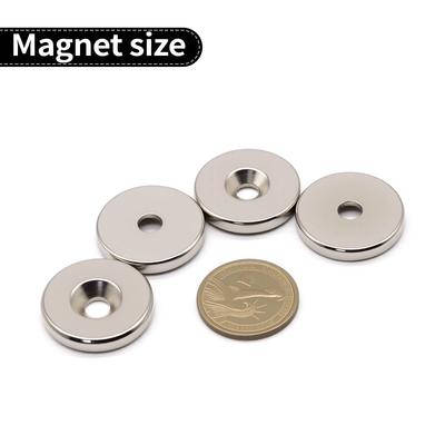 30x5-6mm Super Mocny Magnes Neodymowy N35 NdFeB Stały Magnetyczny imanes Okrągły z otworami Potężne Magnesy Lodówka