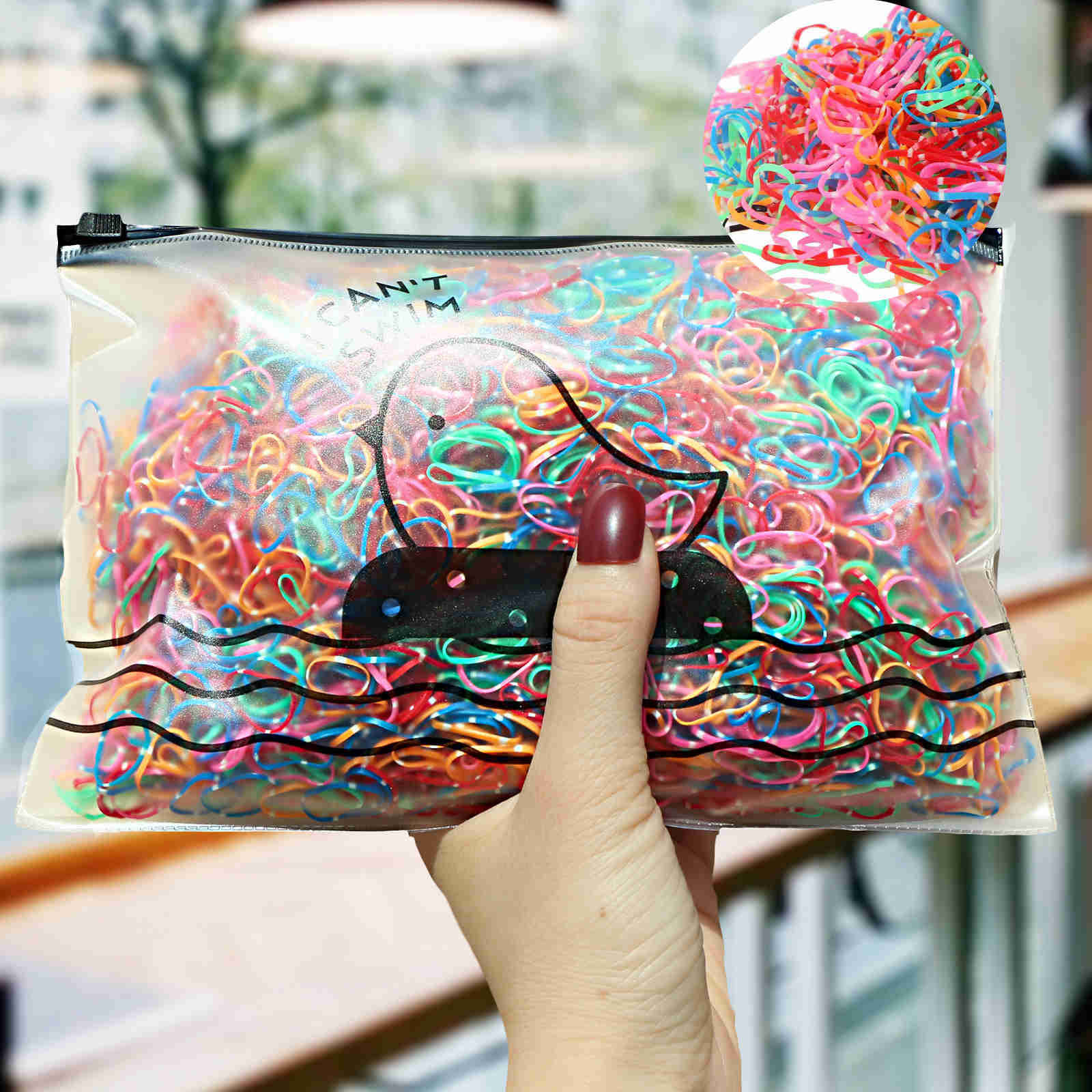 

Маленькие эластичные резиновые ленты для волос, 1000 шт./упак., аксессуары для прически, сделай сам, для куклы Барби, сумка для хранения игрушек Blythe для девочек