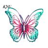 Waterproof Metal Wall Ornaments Butterfly Decorations, Garden Art Sculpture, Unique Housewarming Gifts Weatherproof Hanging Decor for Patio Fence Home