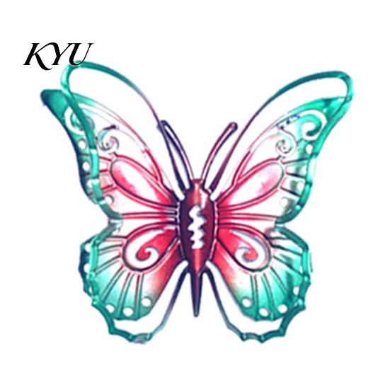 Waterproof Metal Wall Ornaments Butterfly Decorations, Garden Art Sculpture, Unique Housewarming Gifts Weatherproof Hanging Decor for Patio Fence Home